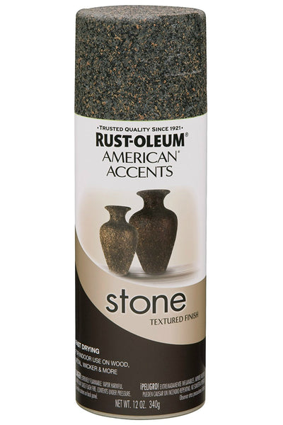 Rust-Oleum 238323 American Accents Stone Textured Aerosol Paint, Granite, 12 Oz
