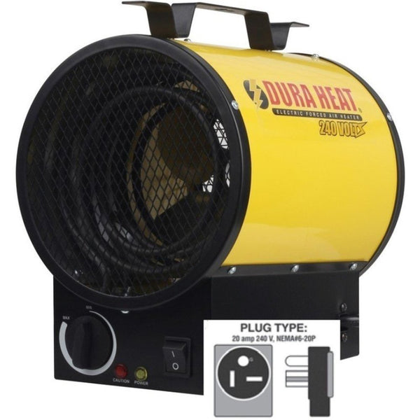 Dura Heat EUH5000 Electric Forced Air Workspace Heater, 5000W, 240V, 17000 BTU