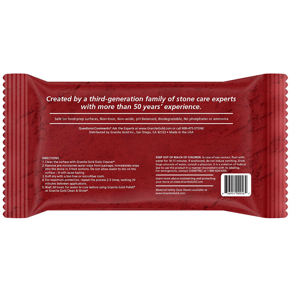 Granite Gold® GG0056 Non-Toxic Sealer Wipes®, 6 Pack