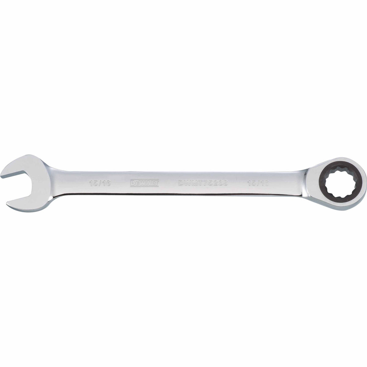 DeWalt® DWMT75238OSP Ratcheting Combination Wrench, Polished Chrome, 15/16"