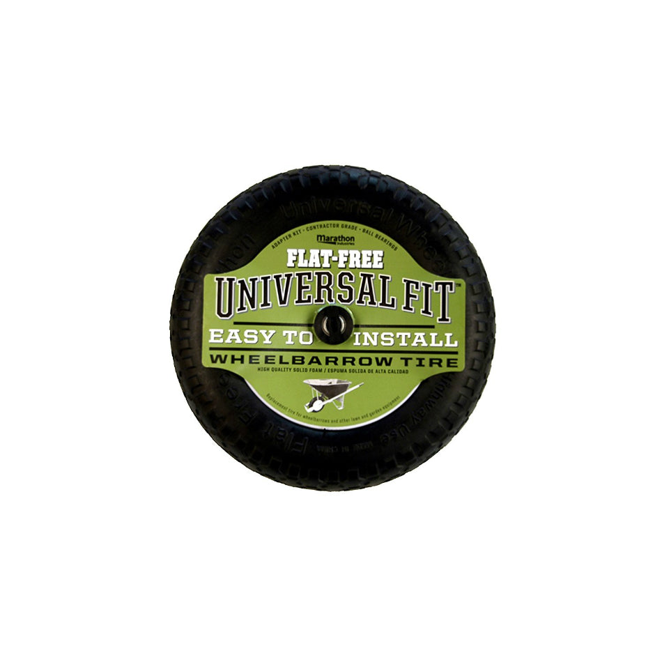 Marathon 00270 Flat-Free Universal Fit Wheelbarrow Tire, 14.5"