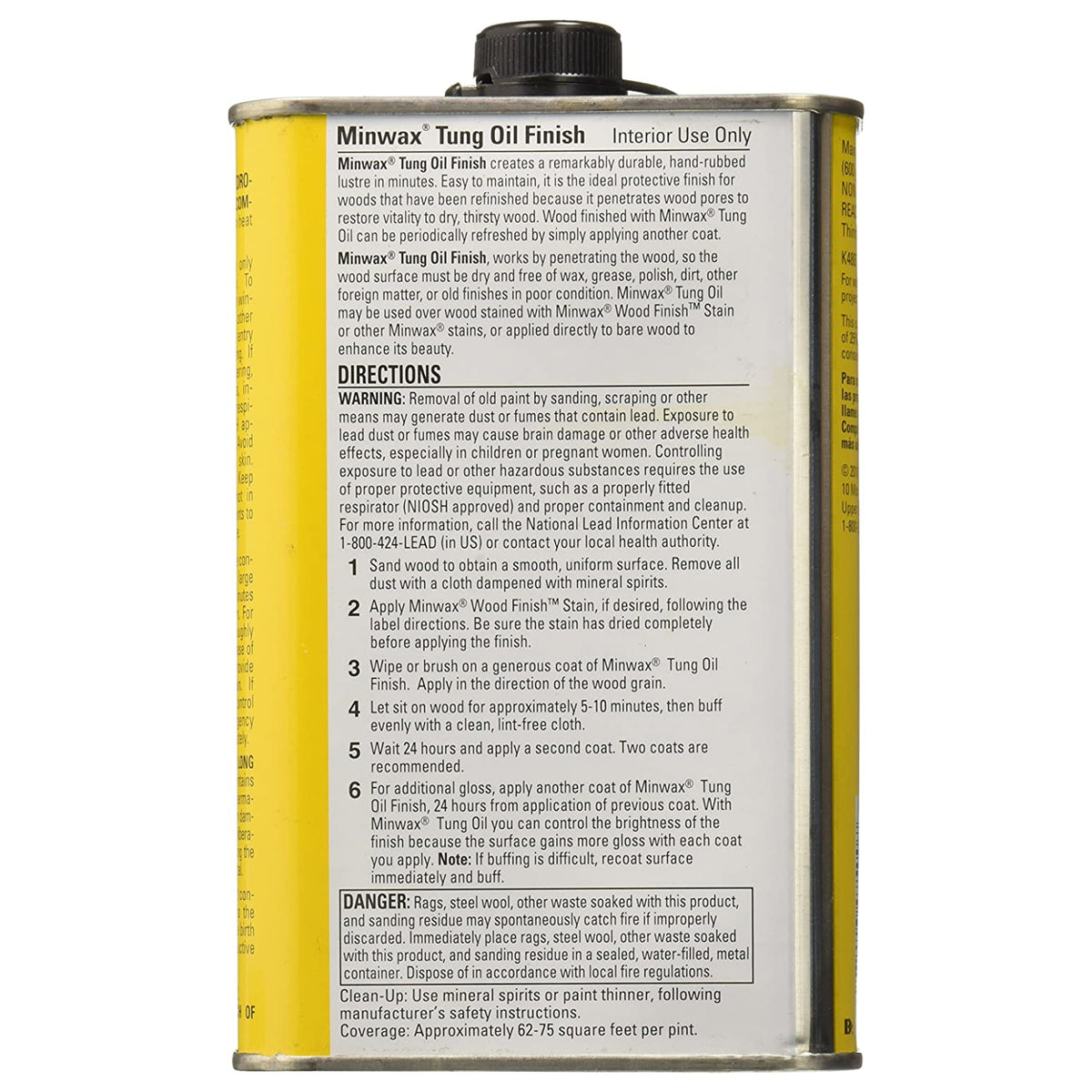 Minwax 47500000 Tung Oil Finish For Woods, 1-Pint
