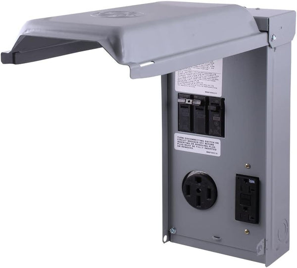 GE GE1LU502SS Unmetered RV Outlet Box, 70 Amp, 120/240 Volt