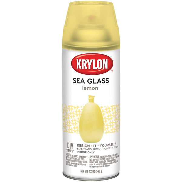 Krylon K09054000 Sea Glass Aerosol Spray Paint, Lemon, 12 Oz