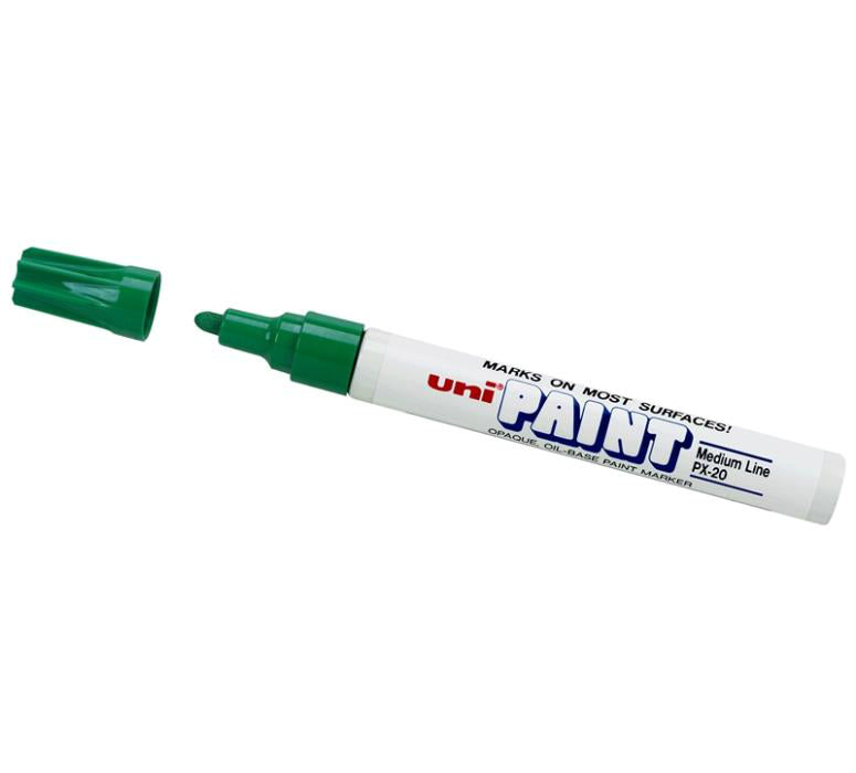 Uni-Paint 63604 Medium Point PX-20 Opaque Oil-Base Paint Marker, Green