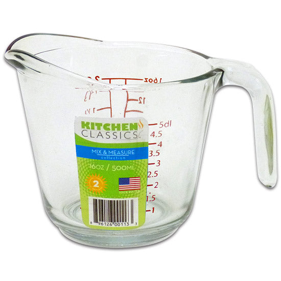 Anchor Hocking microwave safe clear glass measuring pitcher, spouted batter  bowl