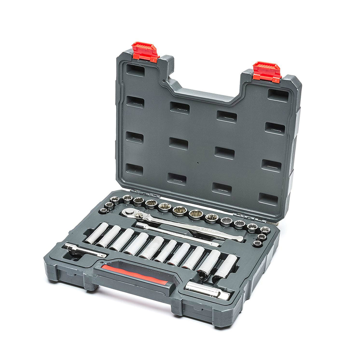 Crescent CTK30SETN Standard & Deep SAE/Metric Mechanics Tool Set, 3/8" Dr, 30-Pc