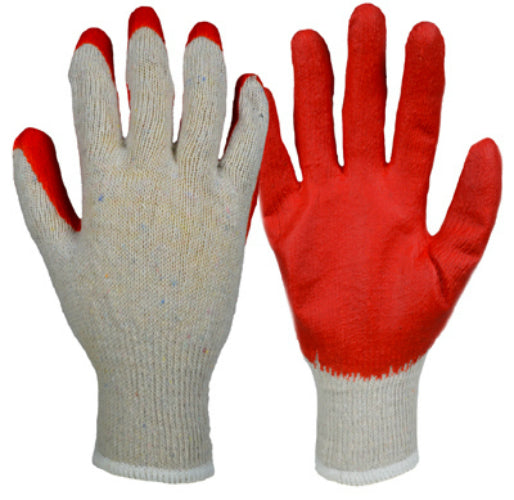 True Grip 98497-012 Men's Latex Palm Coated Glove w/ Knit Shell, Large, 3-Pack