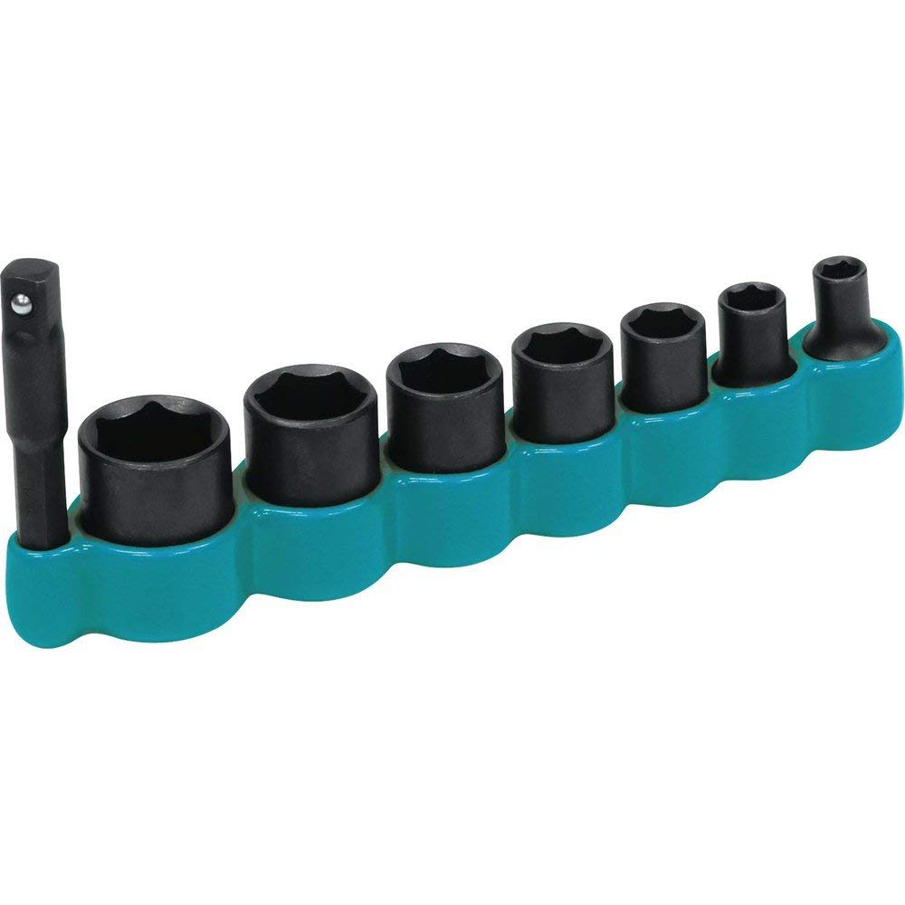 Makita T-02369 Drive 6-Point Fractional Standard Impact Socket Set, 8 Piece