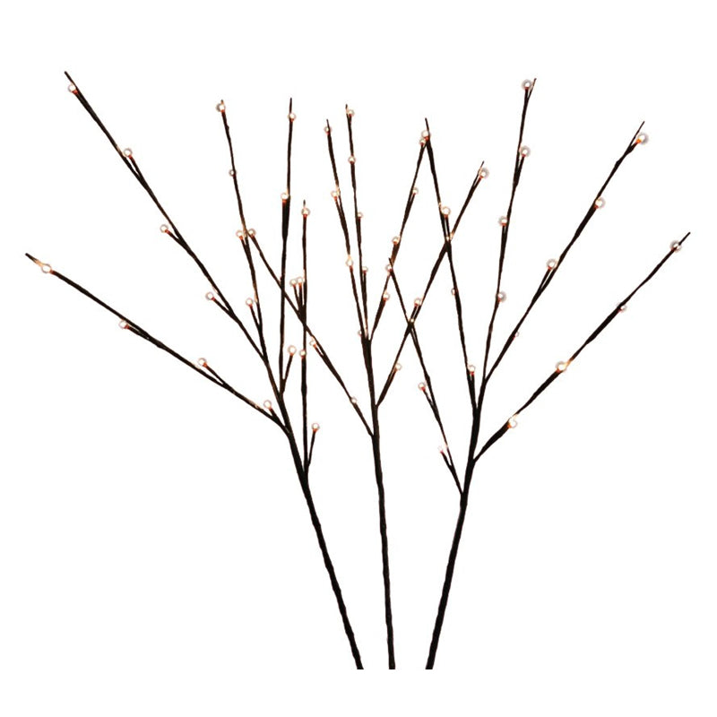 Holiday Bright LED-TWIG60-WW Christmas Twig w/ LED Warm White Lights, 3-Set, 32"