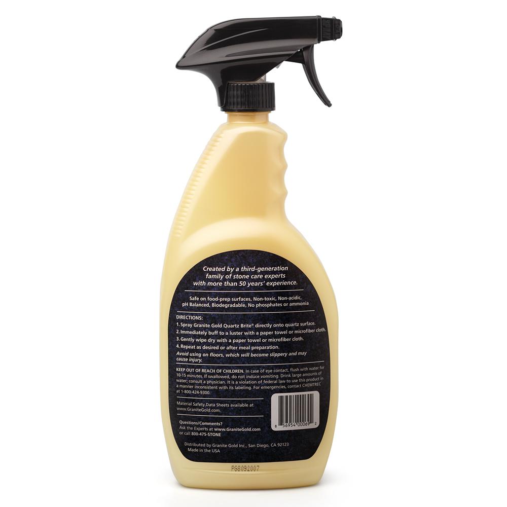 Granite Gold GG0069 Quartz Brite Cleaner & Polisher Spray, Fresh Citrus, 24 Oz