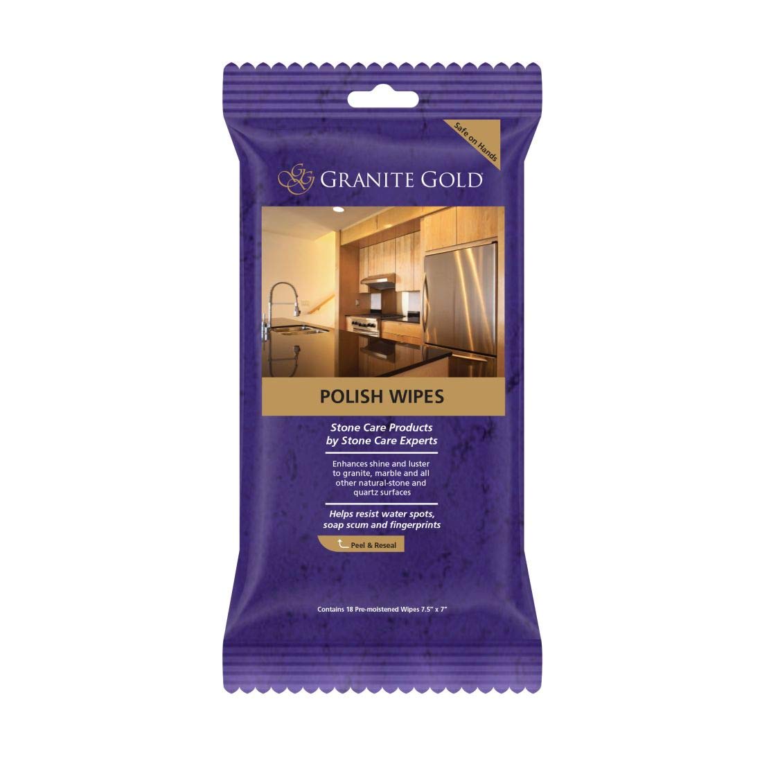 Granite Gold GG0059 Polish Wipes, 18-Count
