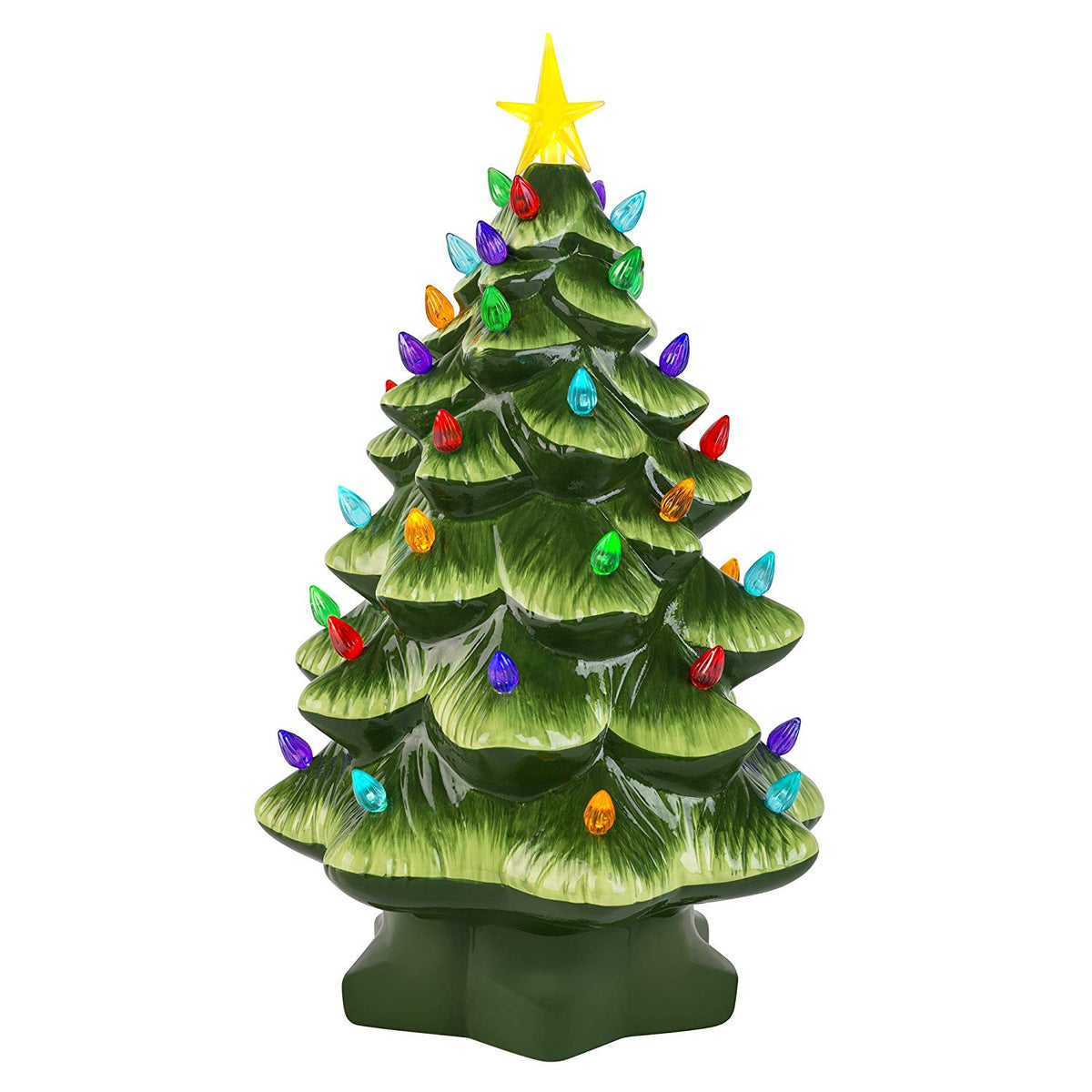 Mr. Christmas 19323 Nostalgic Christmas Tree, Green, 14"