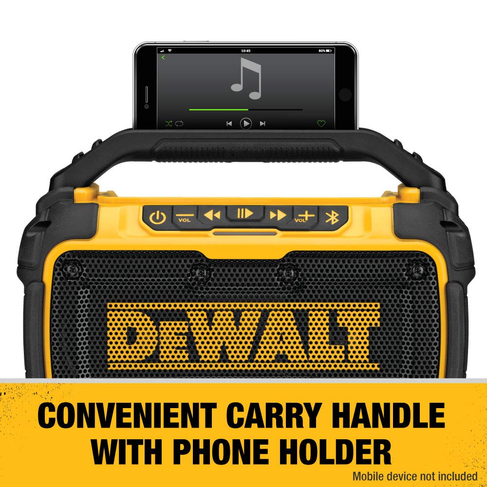 DeWalt DCR010 Jobsite Bluetooth Speaker, 12V/20V Max