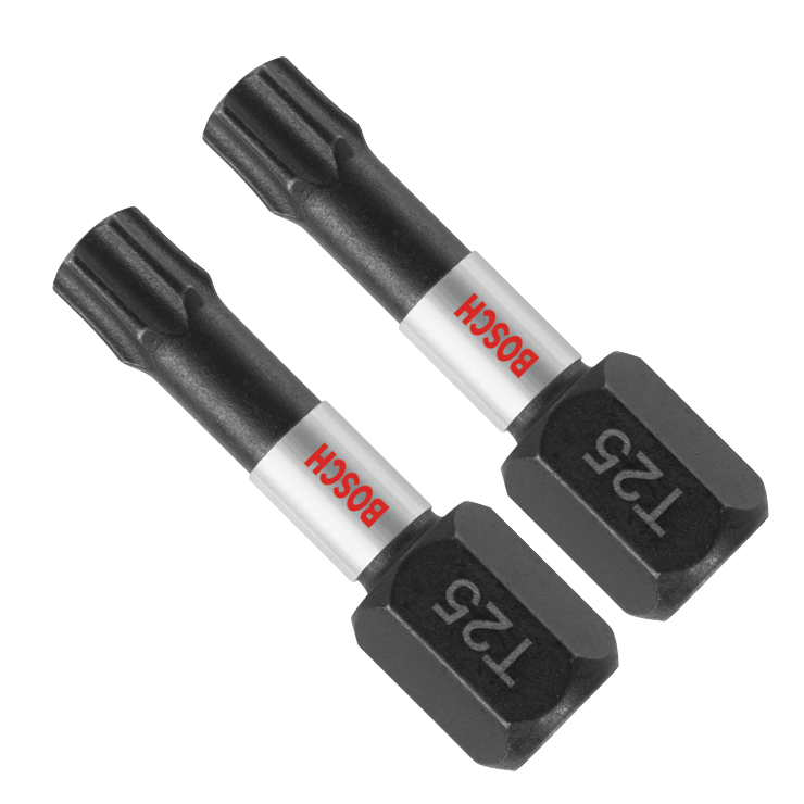 Bosch ITT25102 Impact Tough Torx #25 Insert Bits, 1", 2-Piece