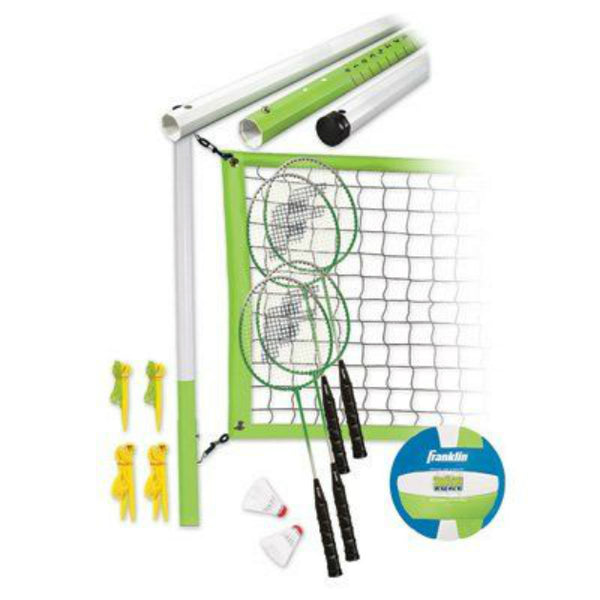 Franklin 50610 Intermediate Volleyball/Badminton Combo Sets w/ Badminton Rackets