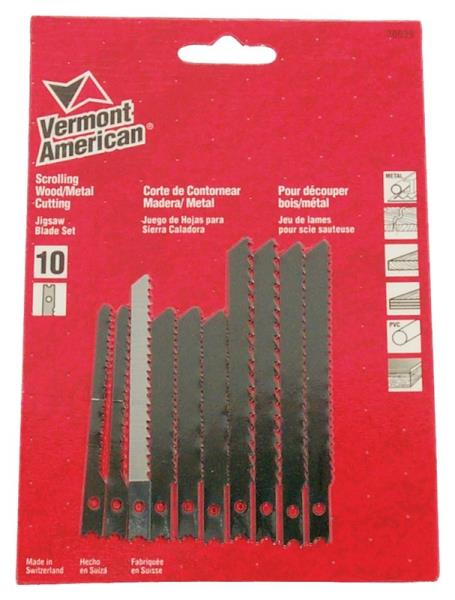 Vermont American 30039 Jig Saw Blade Set, 10 Pieces