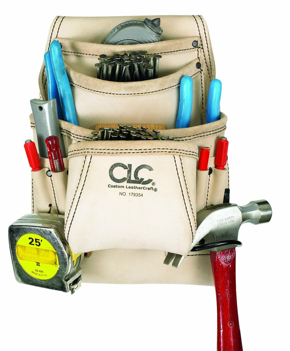 CLC 179354 Carpenter's Nail & Tool Bag, 10 Pockets