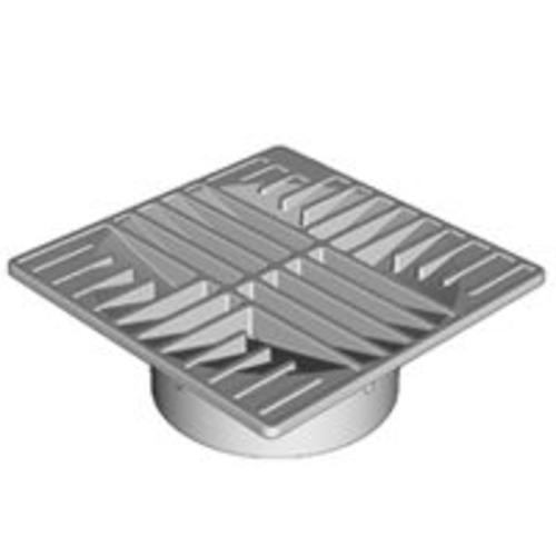 Hancor 0642SDB Square Grate Drain Fitting 6",  Black