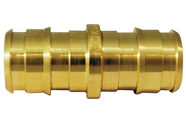 Apollo EPXC1210PK Pex Pipe Coupling, Brass, 1/2"