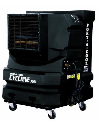 Port-A-Cool  PAC2KCYC01A Cyclone 3000 Portable Evaporative Cooler, Black