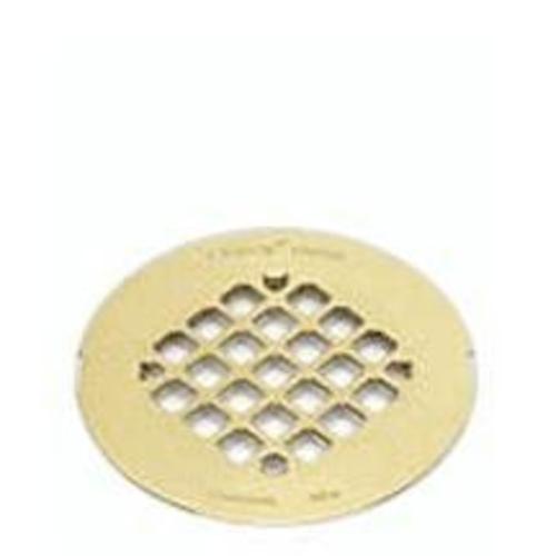 Oatey 42004 UltraShine Snap-Tite Round Strainer, 4-1/4", PVD Polished Brass