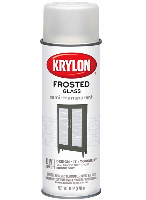 Krylon K09040 Frosted Glass Spray Paint, 6 Oz, Semi-Transparent