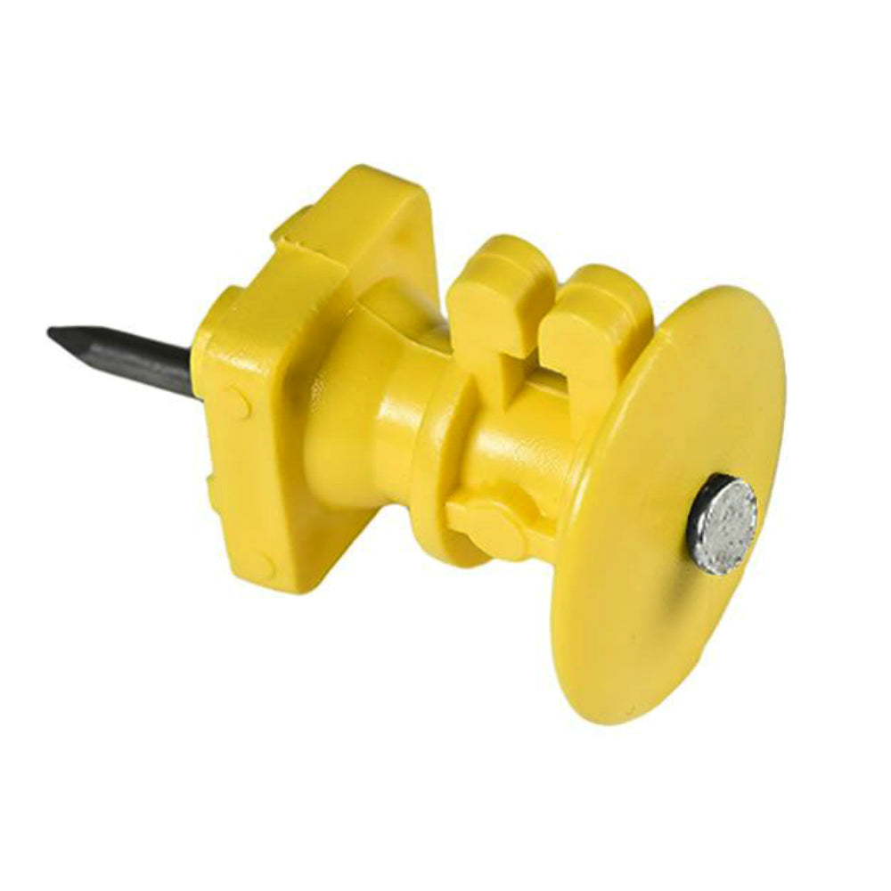 Zareba IWKNY-Z Economy Insulator with Double Headed Nail, Yellow