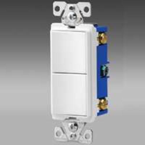 Cooper Wiring 7728W-SP Decorator Two Single-Pole Combination Switches, White