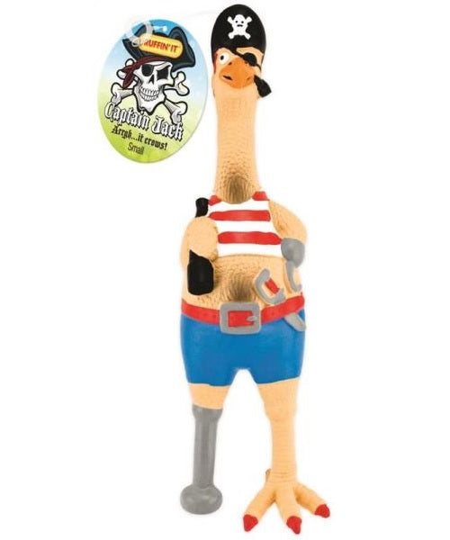 Ruffin&#039; It 80528-1 Captain Jack Chicken Dog Toy, Small