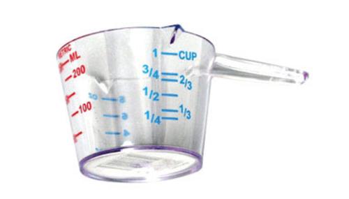 Chef Craft Basic Plastic Measuring Cup, 2 Cup Capacity, Clear
