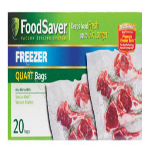 FoodSaver Pre-Cut Heat Seal Bags, Quart - 44 count