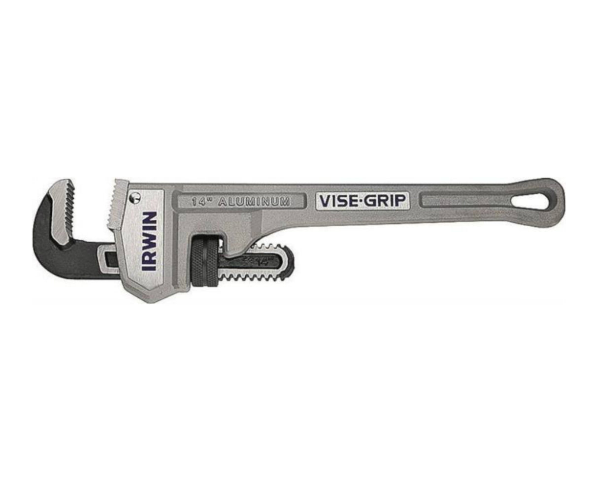 Irwin 2074114 Cast Aluminum Pipe Wrench, 14", Jaw Cap 2"
