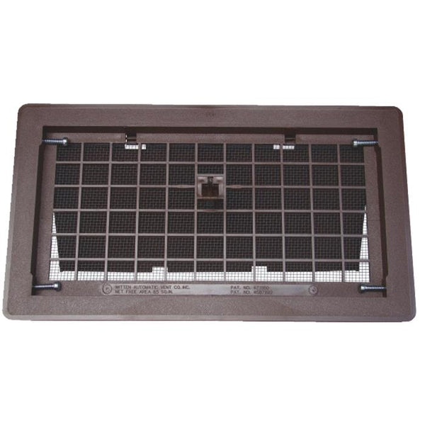 Witten Automatic Vent 500BR Manual Foundation Vent With Damper, Brown