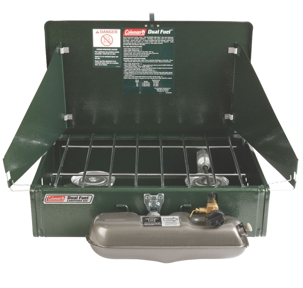 Coleman 3000003648 Guide Series 424 Dual Fuel Stove, 14,000 BTUs