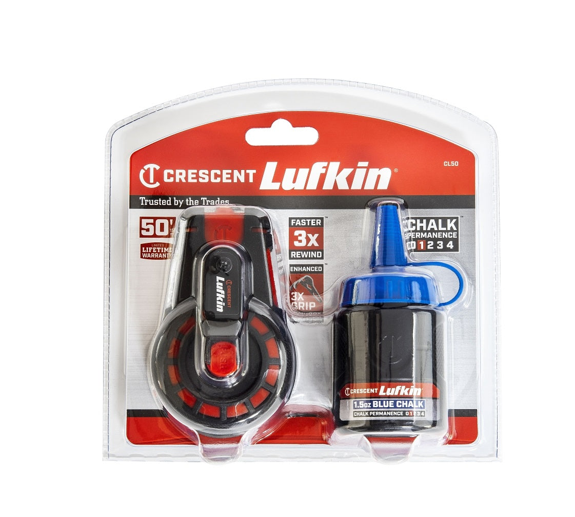 Crescent CL50 Compact Chalk Reel, 50 ft L Line