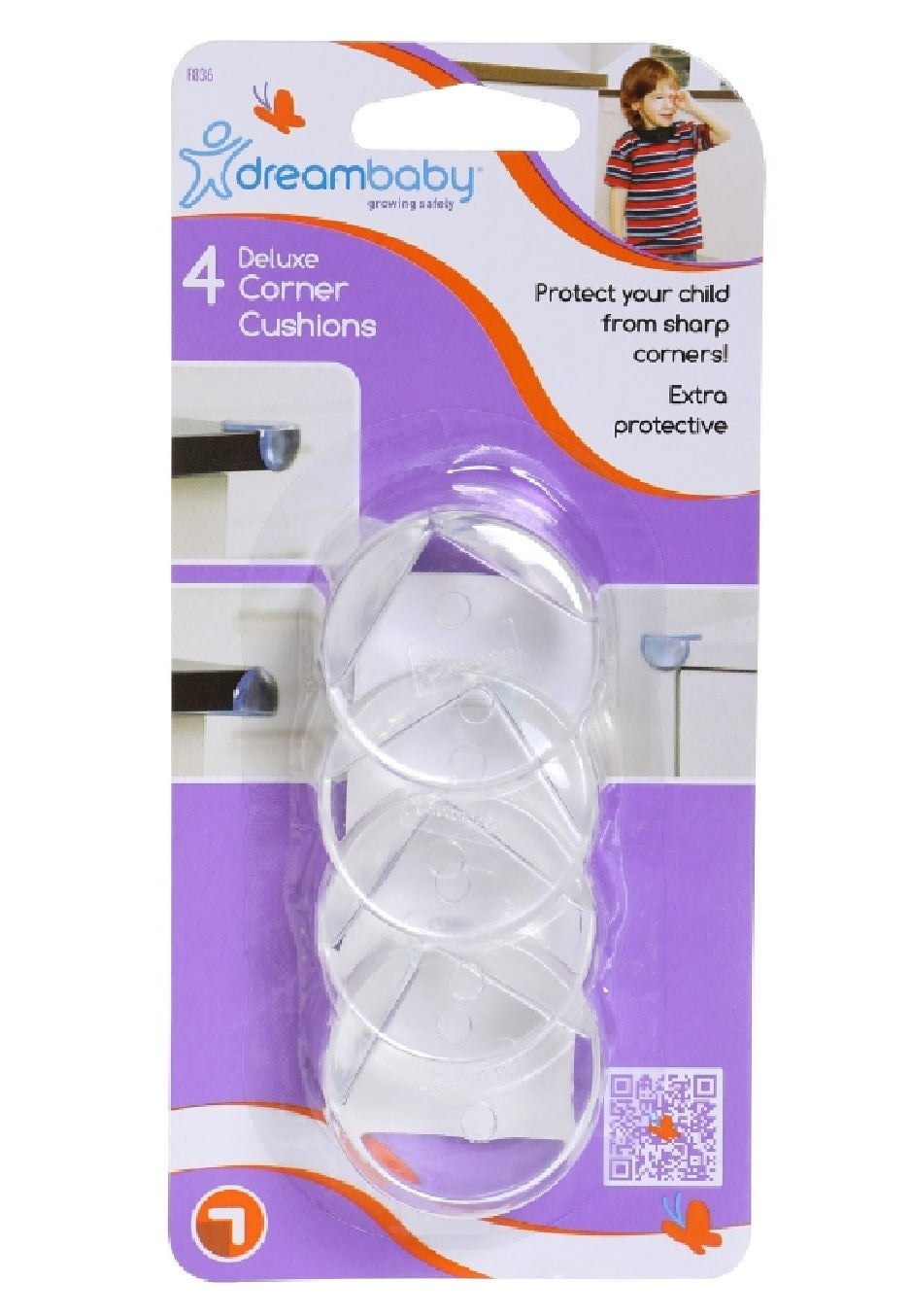 Dreambaby L836 Deluxe Corner Cushion, Rubber, Clear