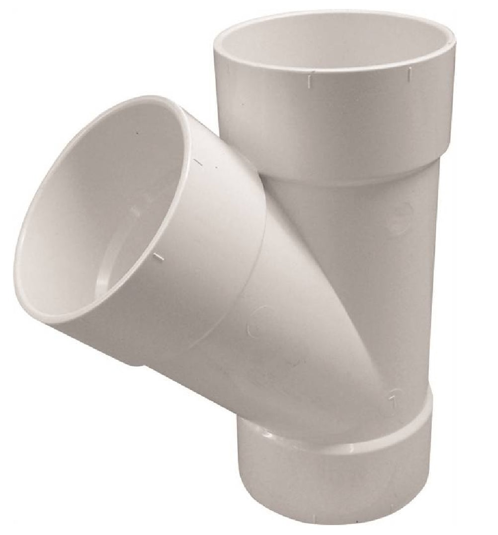 Genova 414134BC 45 Degree Pipe Wye, 4 Inch