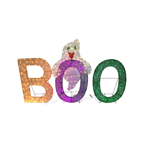 Hometown Holidays 72725 Pre-Lit 3D Ghost with Boo Halloween Decoration, 60 inches