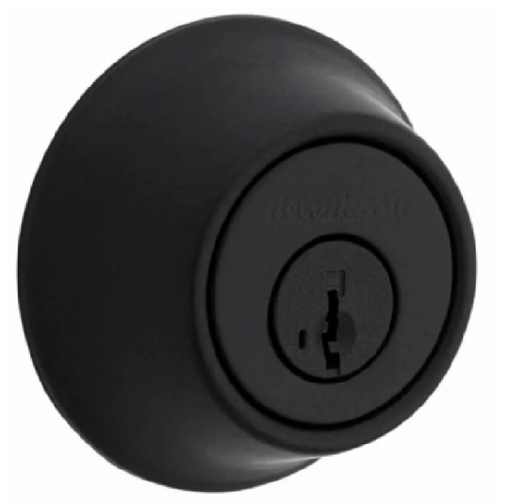 Kwikset 660 514 SMT CP K6 Single Cylinder Security Deadbolt Lock, Matte Black