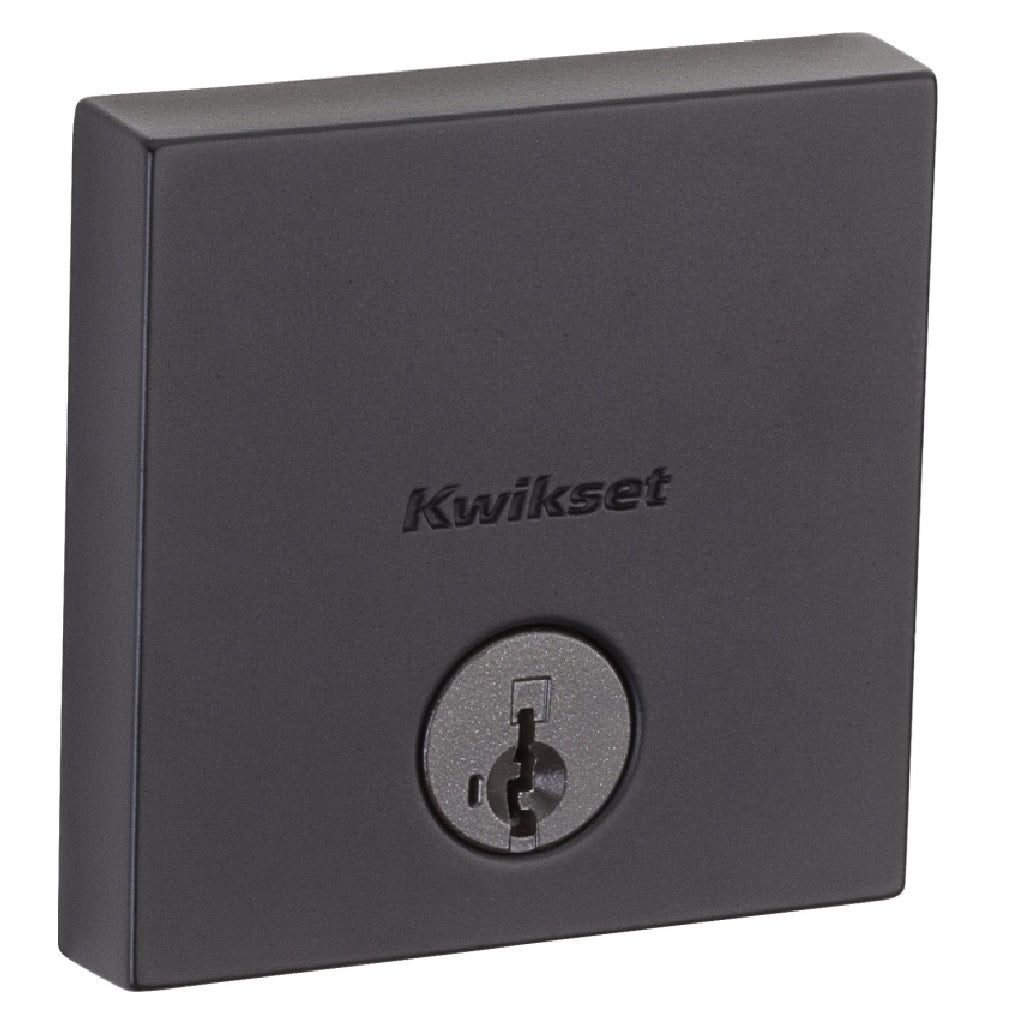 Kwikset 258 SQT 514 SMT C Downtown Deadbolt, Iron Black