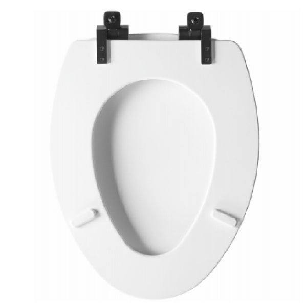 Mayfair 126MBSL 000 Slow Close Elongated Wood Toilet Seat, White