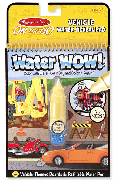 Melissa & Doug 5375 Vehicles Water Wow Coloring Paint Book