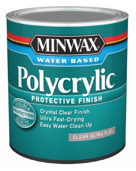 Minwax 611114444 Water-Based Polycrylic Protective Finish, 1 Quart
