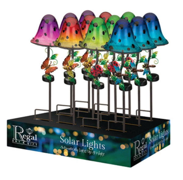 Regal Art & Gift 51376 Dotty Solar Mushroom Stake