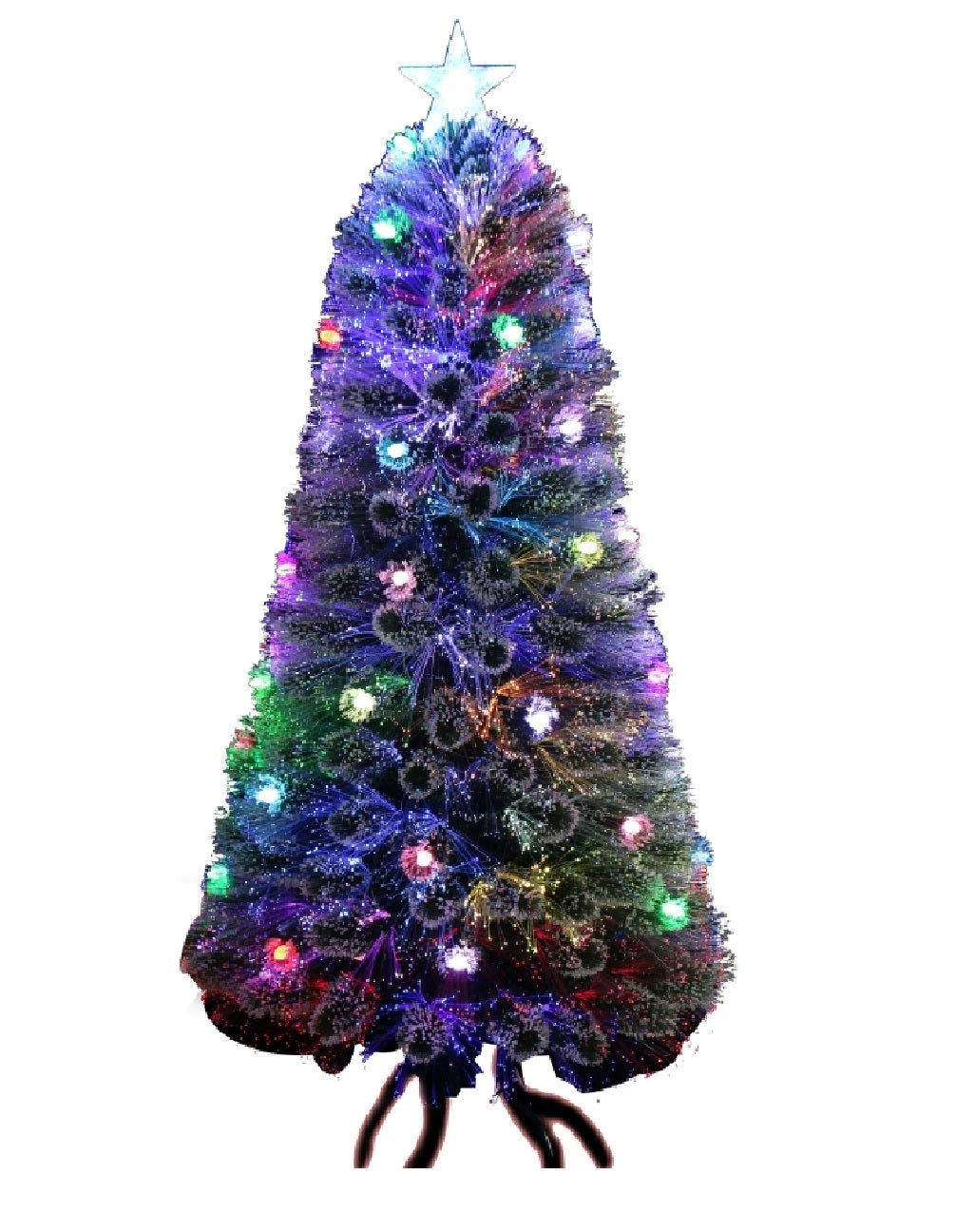 Santas Forest 54640 Christmas Fiber Optic Trees, 4 Feet