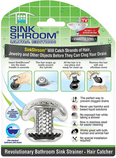 SinkShroom The Revolutionary Sink Drain Protector Hair Catcher/Strain
