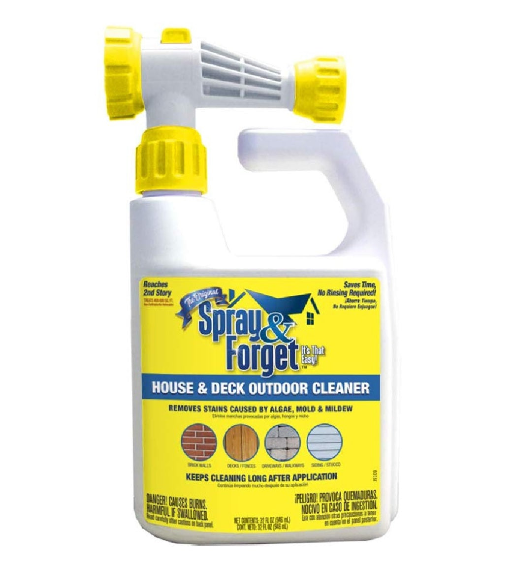 Spray & Forget SFDHEQ06 House & Deck Cleaner, 32 Oz