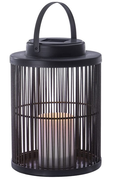 Sterno GL43904 Solar Rattan Basket Lantern, 10 Inch