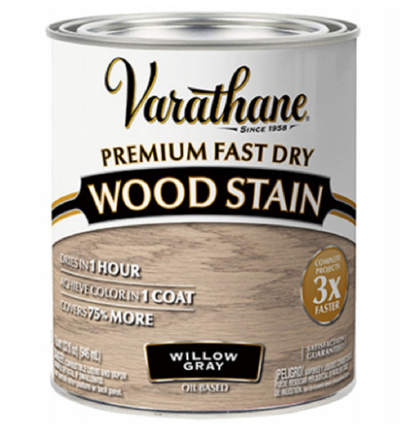 Varathane 357180 Oil Based Semi Transparent Wood Stain, Willow Gray, 1 Quart